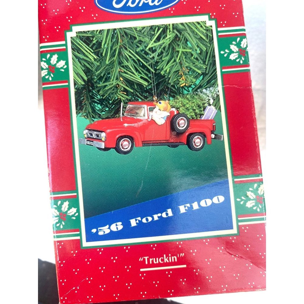 Enesco Treasury Ford Trucks car Christmas tree ornaments